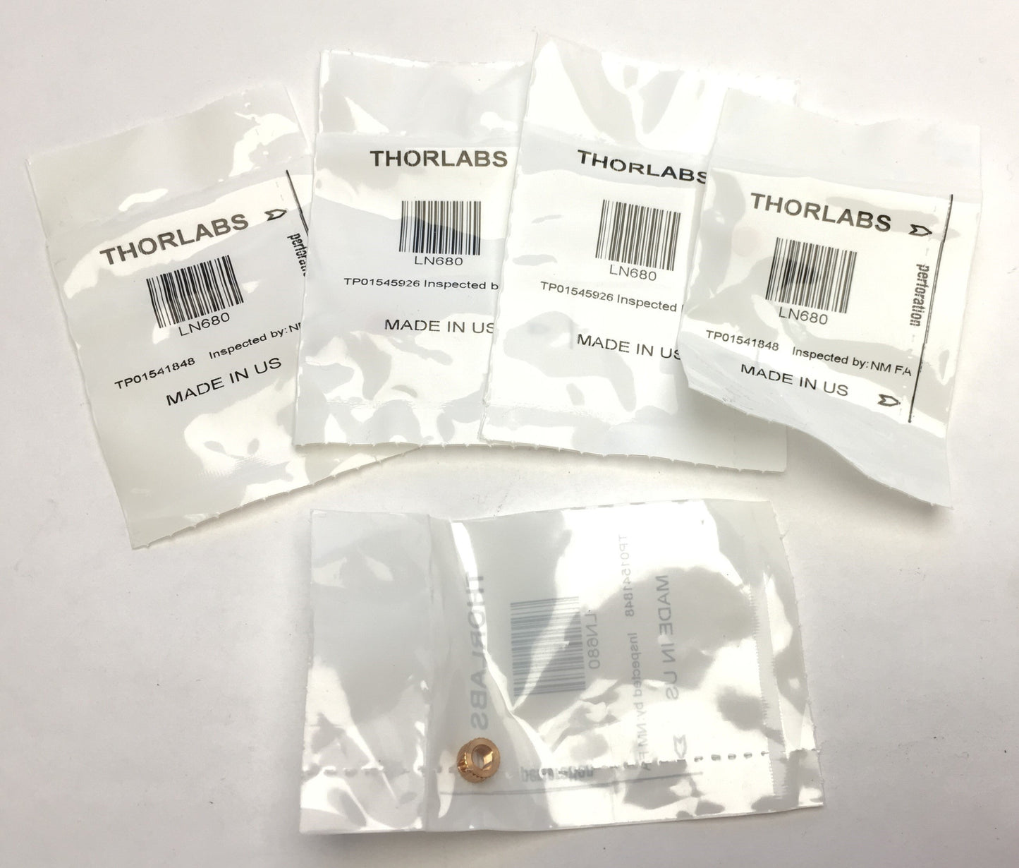 New – Open box Lot of Assorted New Thorlabs Fine Hex Adjuster Threaded Bushing Lock Nut Hex Key