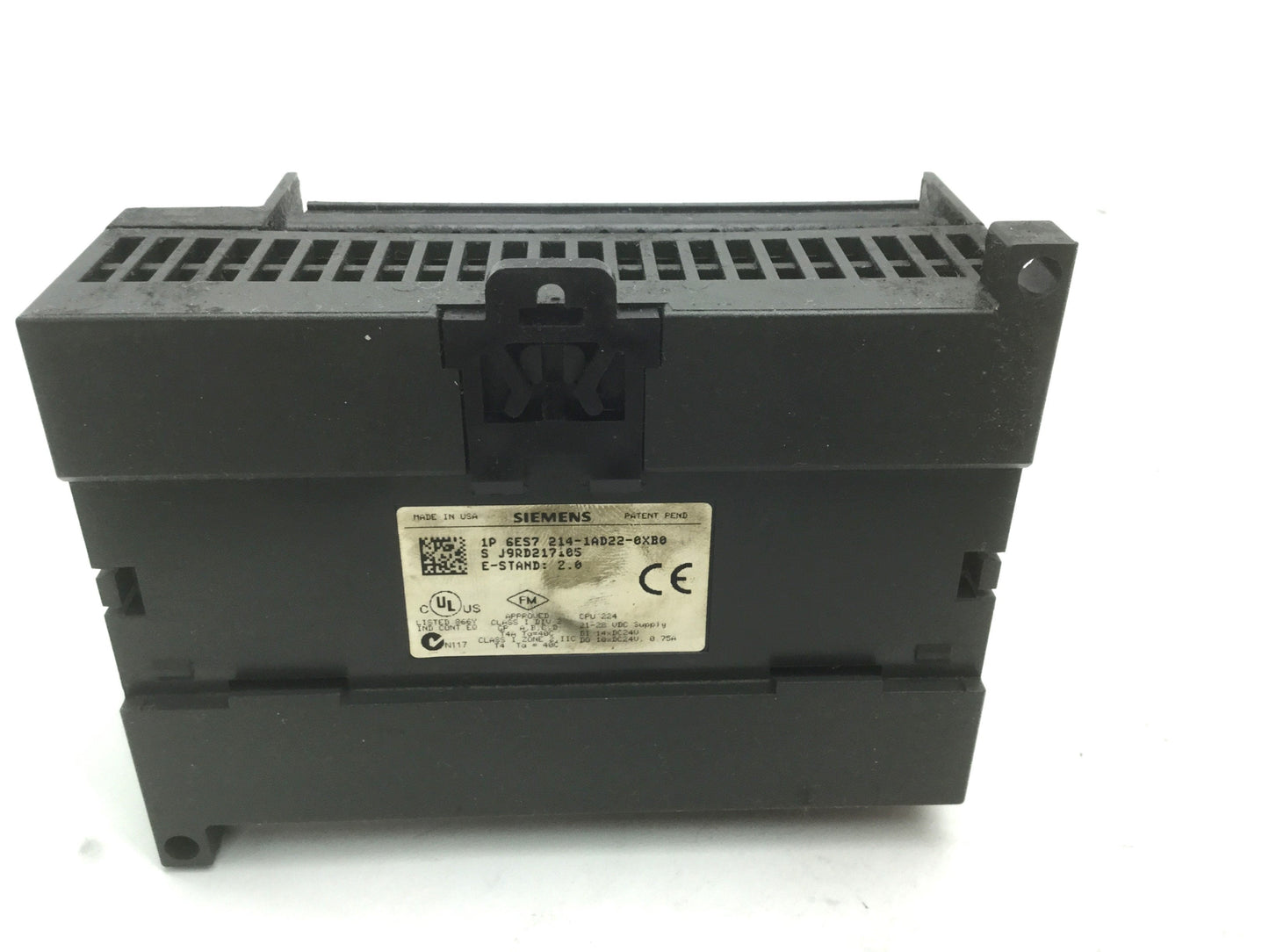 Used Siemens 6ES7 214-1AD22-0XB0 PLC Controller Processor 24VDC, Analog IN: 28 OUT: 7