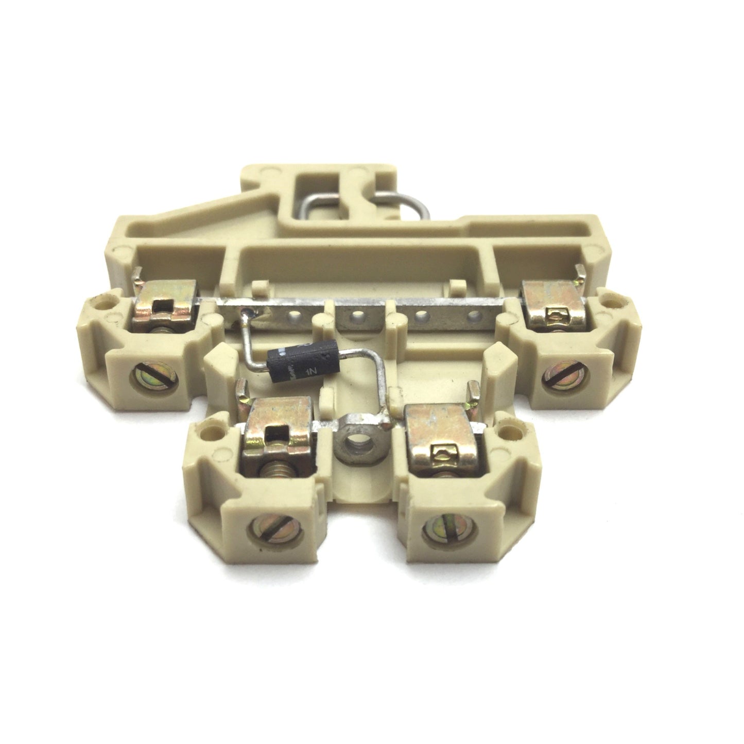 Used Lot of 6 Weidmuller DK4D Diode Terminal Block, Beige, 380V 10A, 22-12AWG