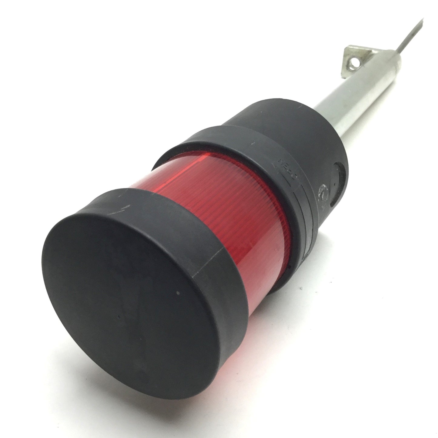 Used Telemecanique XVB-C34 Red Tower Stack Light, Rating: 10W 12-230V, W/ 200mm Pole