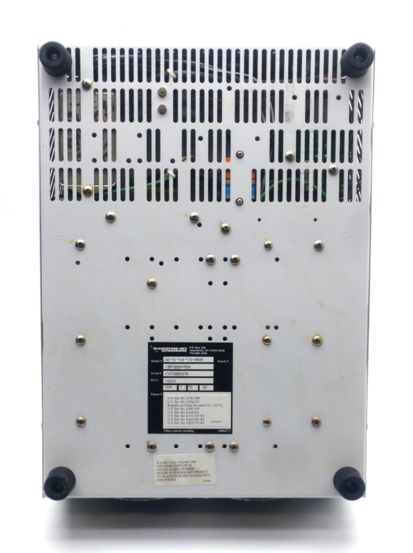 Used Blackstone-NEY multiSonic Ultrasonic Generator, 40/72/104/170kHz, 208VAC 15A