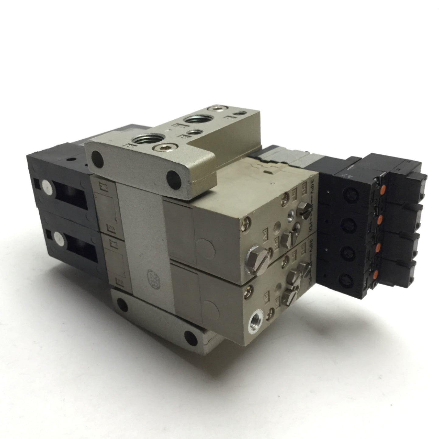 Used Bank of 2 SMC ZX-05 Vacuum Ejector Module Valve Solenoid Voltage 24VDC, 1/8" NPT