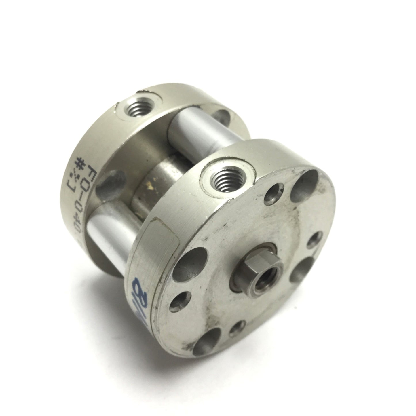Used Bimba FO-040.625 Flat-1 Pneumatic Cylinder, Bore: 3/4", Stroke: 5/8", 10-32