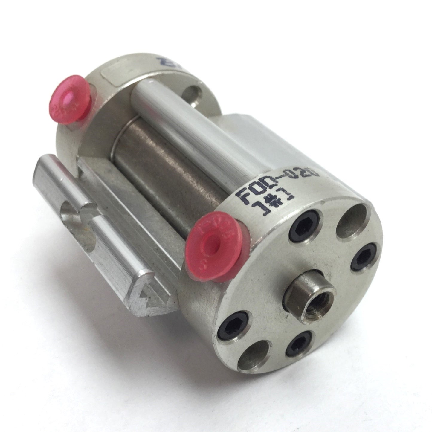 Used Bimba FOD-020.375-MT1 Double Rod Cylinder, Bore: 9/16", Stroke: 3/8", 10-32