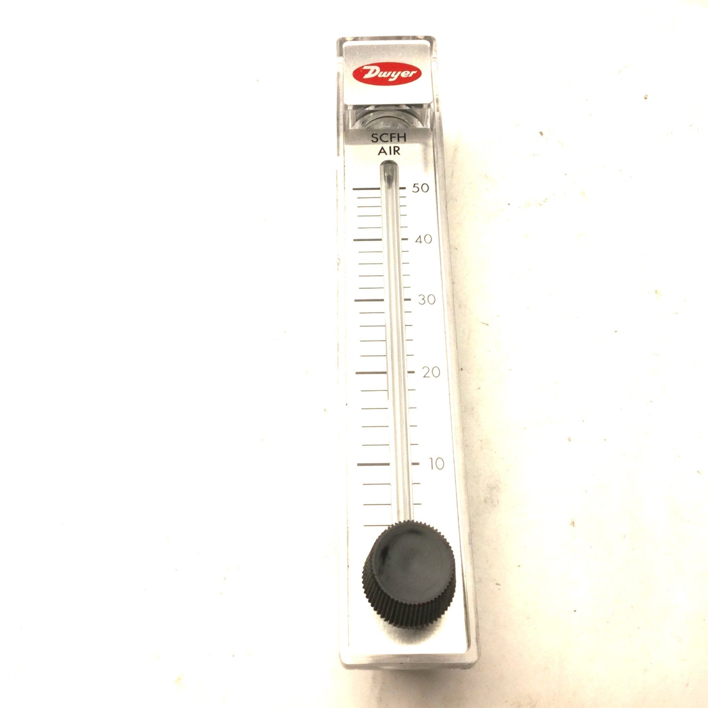 Used Dwyer RMB-52-SSV Air Flow Meter, 100psi Max, Range: 4-50 SCFH, Ports: 1/4" NPT