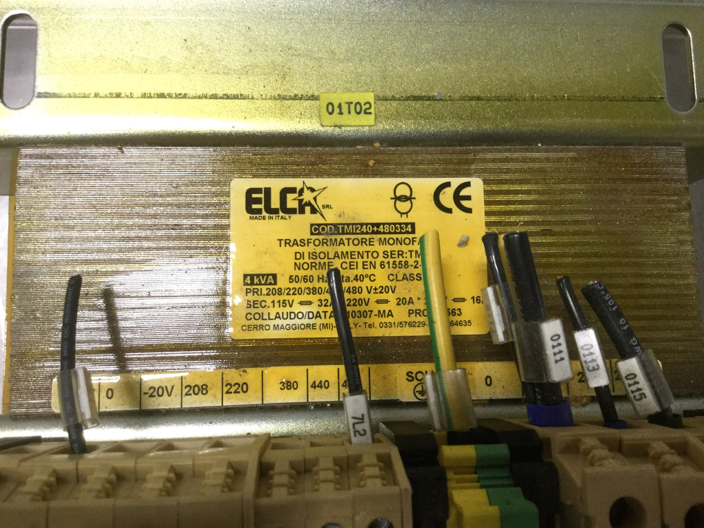 Used ELCA TMI240+480334 Transformer Pri 208/220/380/440/480 Sec 115V 220V 240V