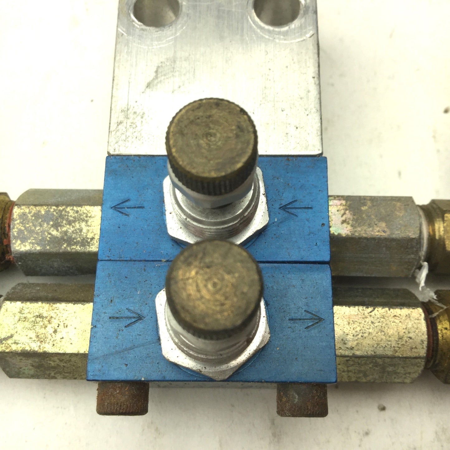 Used Bank of 2 Festo GR-1/8 Flow Control Valve, Inline, 0.1-10 bar, Ports: G1/8