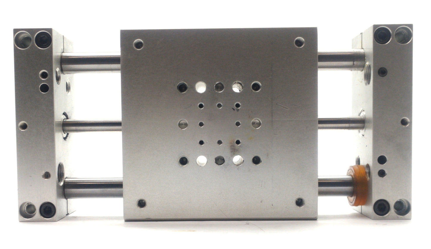Used Destaco DLB-12-B-B-2-V Pneumatic Base Slide, 1/2" Bore, 2" Stroke, 100PSI, M5