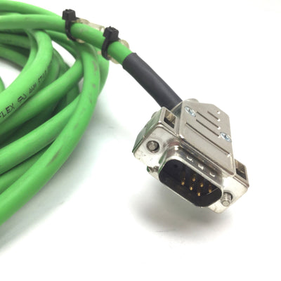 Used B&R Automation 8CR0010.12-1 Resolver Cable 10m, 9-Pin D-Sub to 12-Pin Round