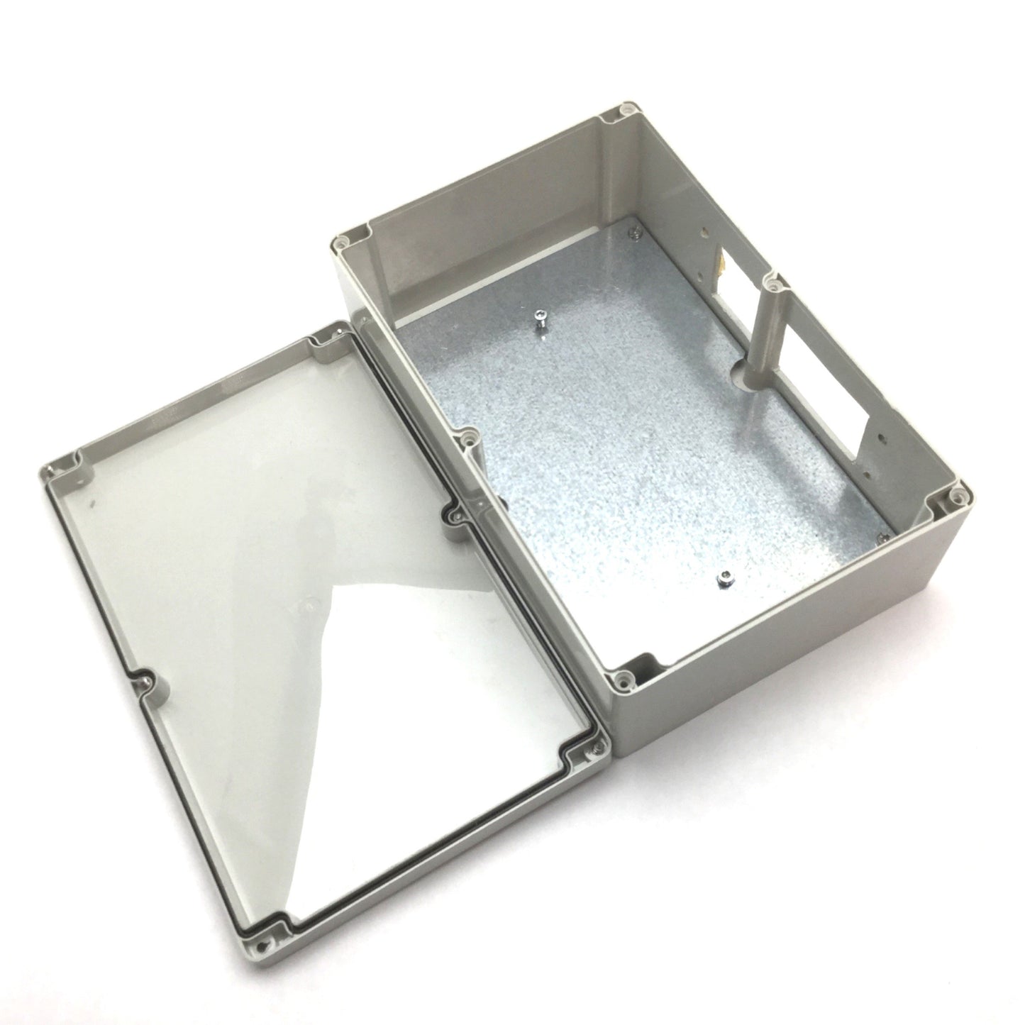 Used Electrical Enclosure, 9.875" x 6.375" x 3.625", Holes Added, Missing Cover Screw