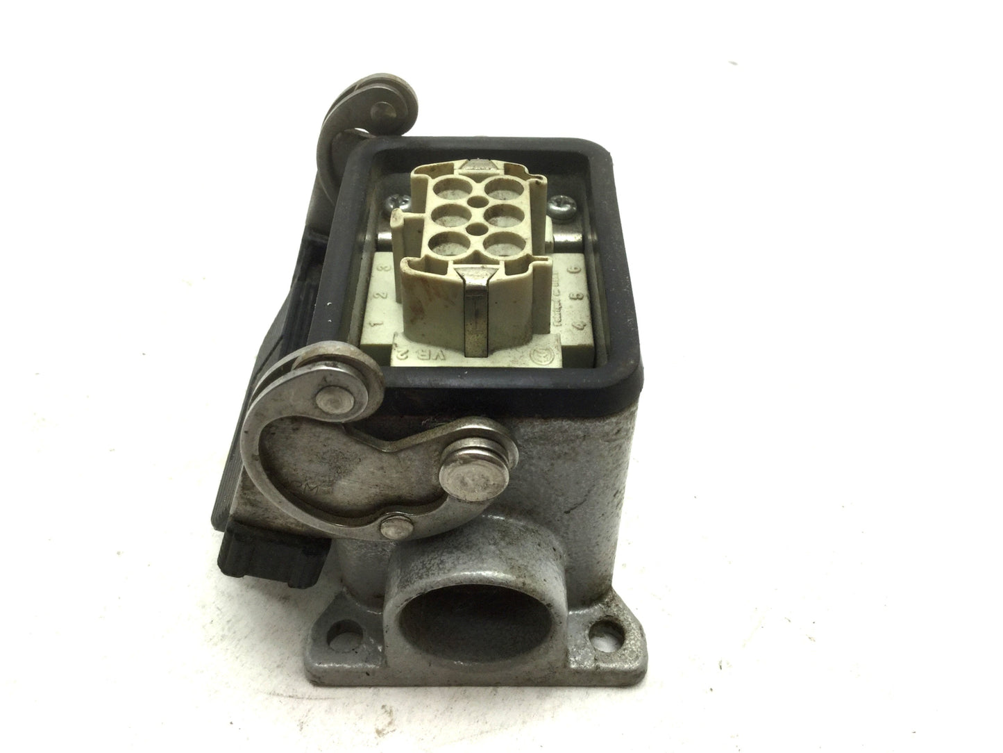 Used ILME CNF 6 Female Power Connector 16A 400V W IP65 Metal Enclosure Base Mount