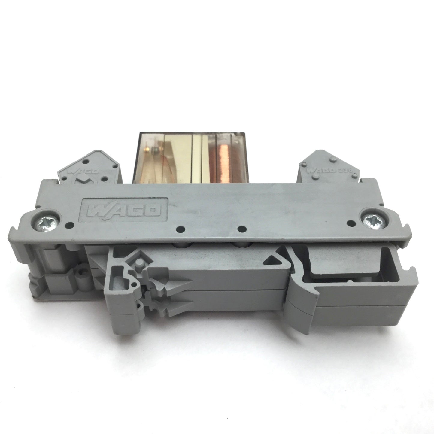 Used Wago 288-312 Relay Module, DPST, Coil: 24VDC, Contact: 8A 250VAC, DIN Rail