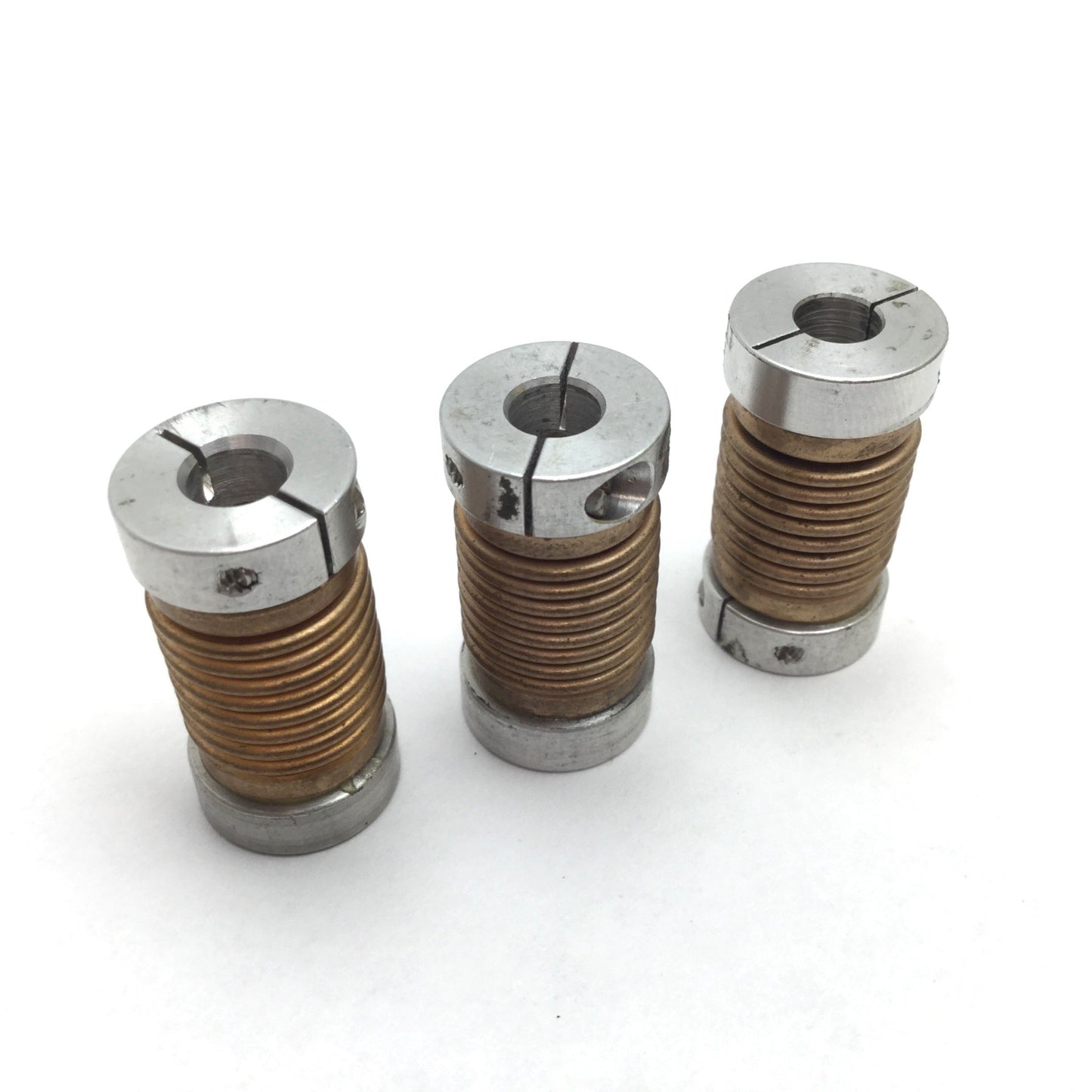 Used Lot of 3 Flexible Clamping Shaft Coupling, 6mm to 6mm Bore, 15mm Dia x 30mm Long