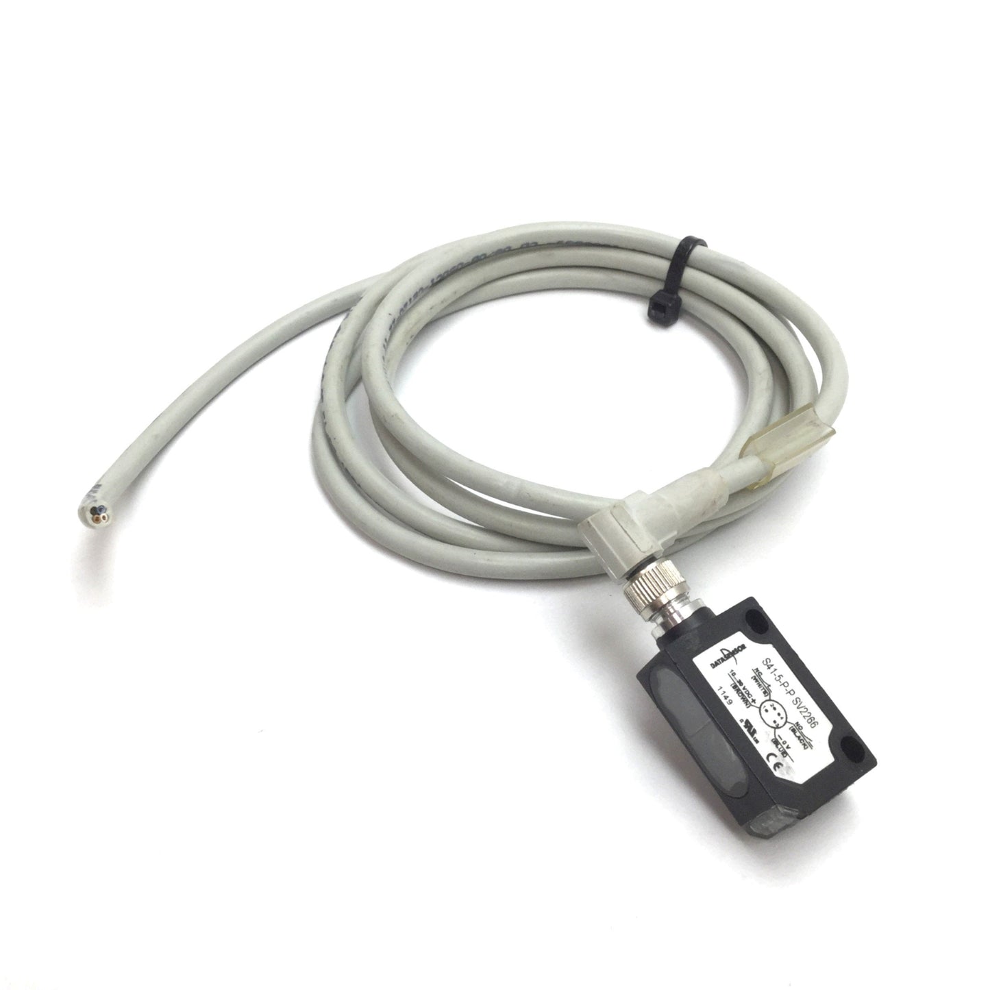Used Datasensor S41-5-P-P Retroreflective Photoelectric Sensor, 1-10m Range, 10-30VDC