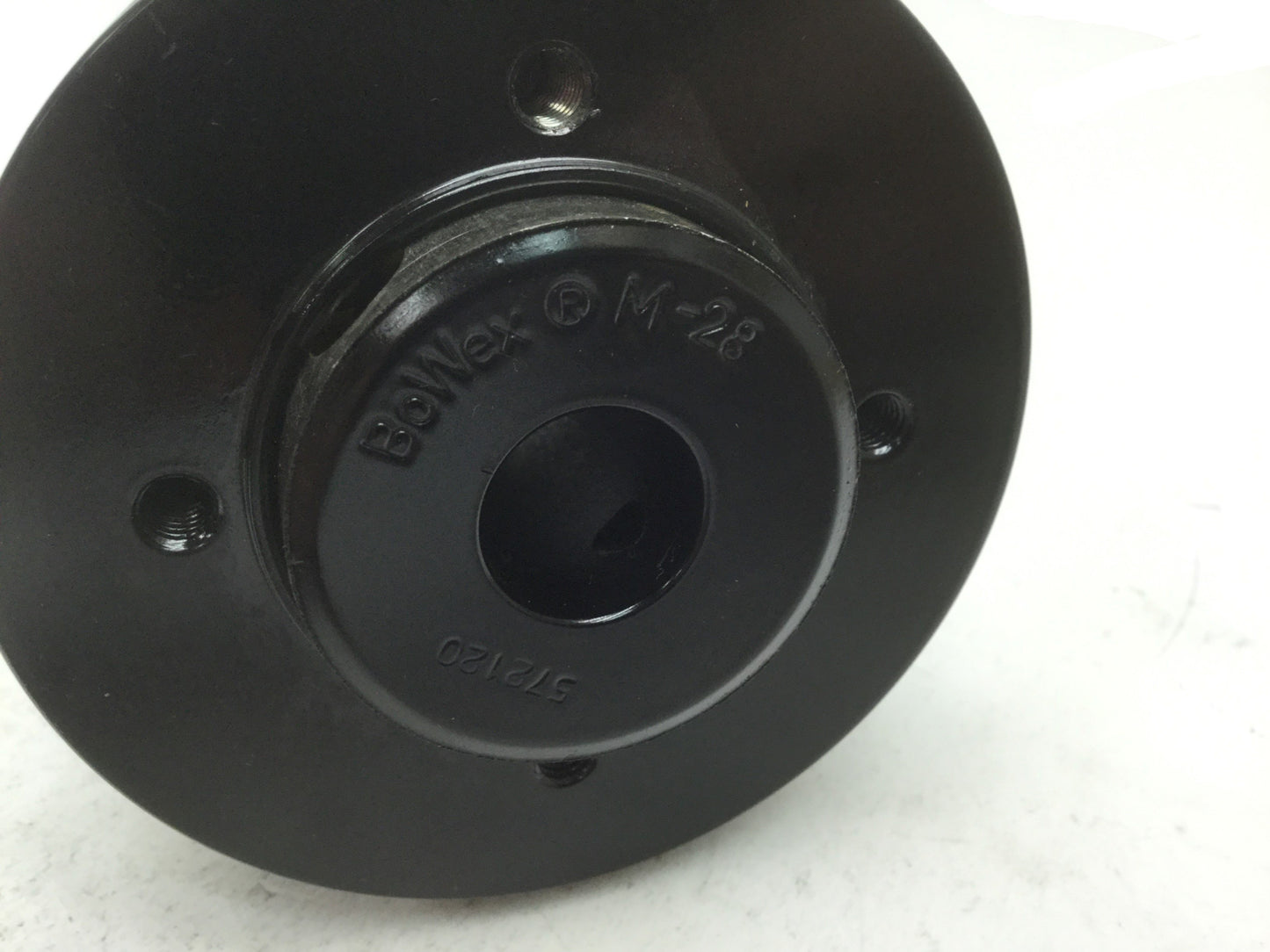 New – Open box Bowex M-28 Curved Tooth Coupling 16.8mm Bore to 64.6mm Flange M6-1.0