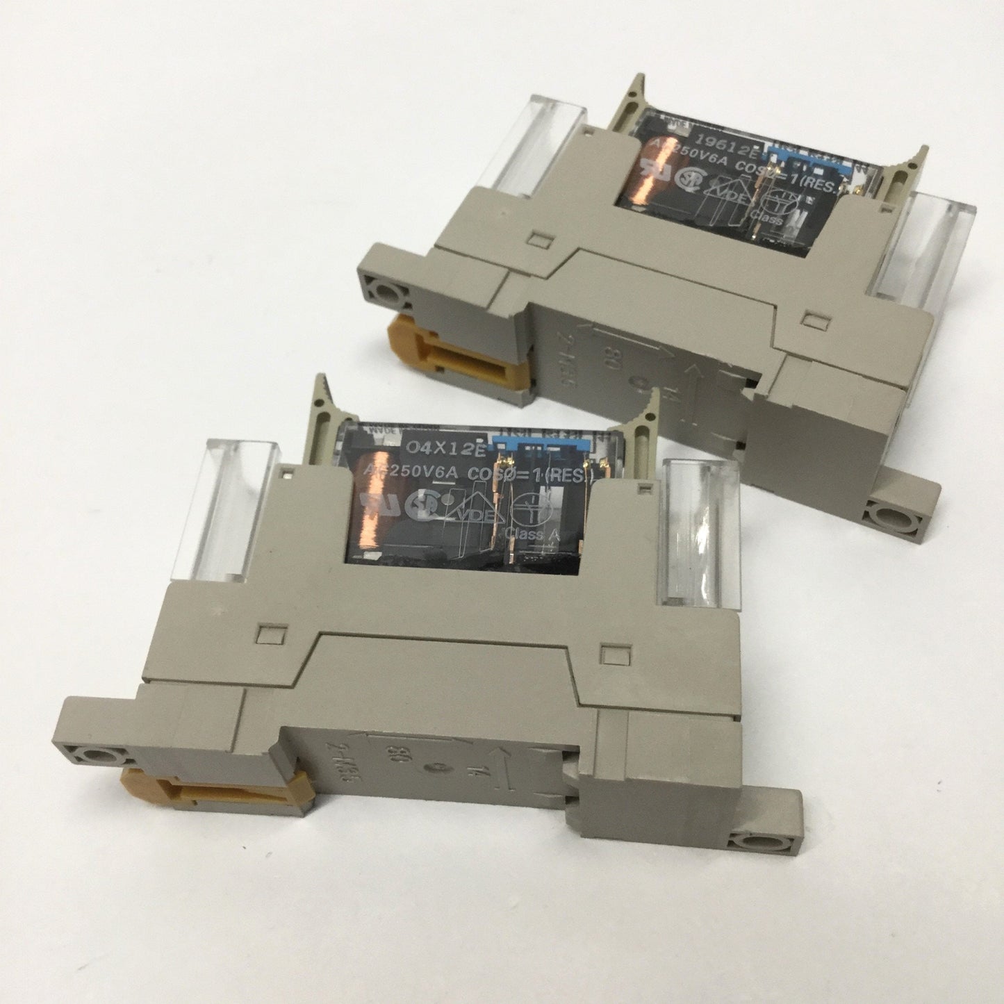 Used Lot of 2 Omron G7SA-3A1B Safety Relays, 6A, 3PST-NO & SPST-NC w/P7SA-10F Socket