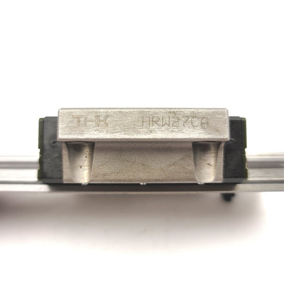 Used THK HRW27CA Linear Bearing Block 80mm x 70mm On A 158mm (6-1/4") Long Rail