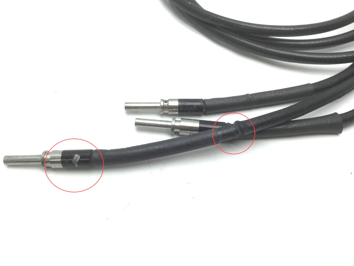 Used Dymax 38477 UV Curing Liquid Light Guide 3-Pole 1m 3x 3mm Bundle D-Style, Damage