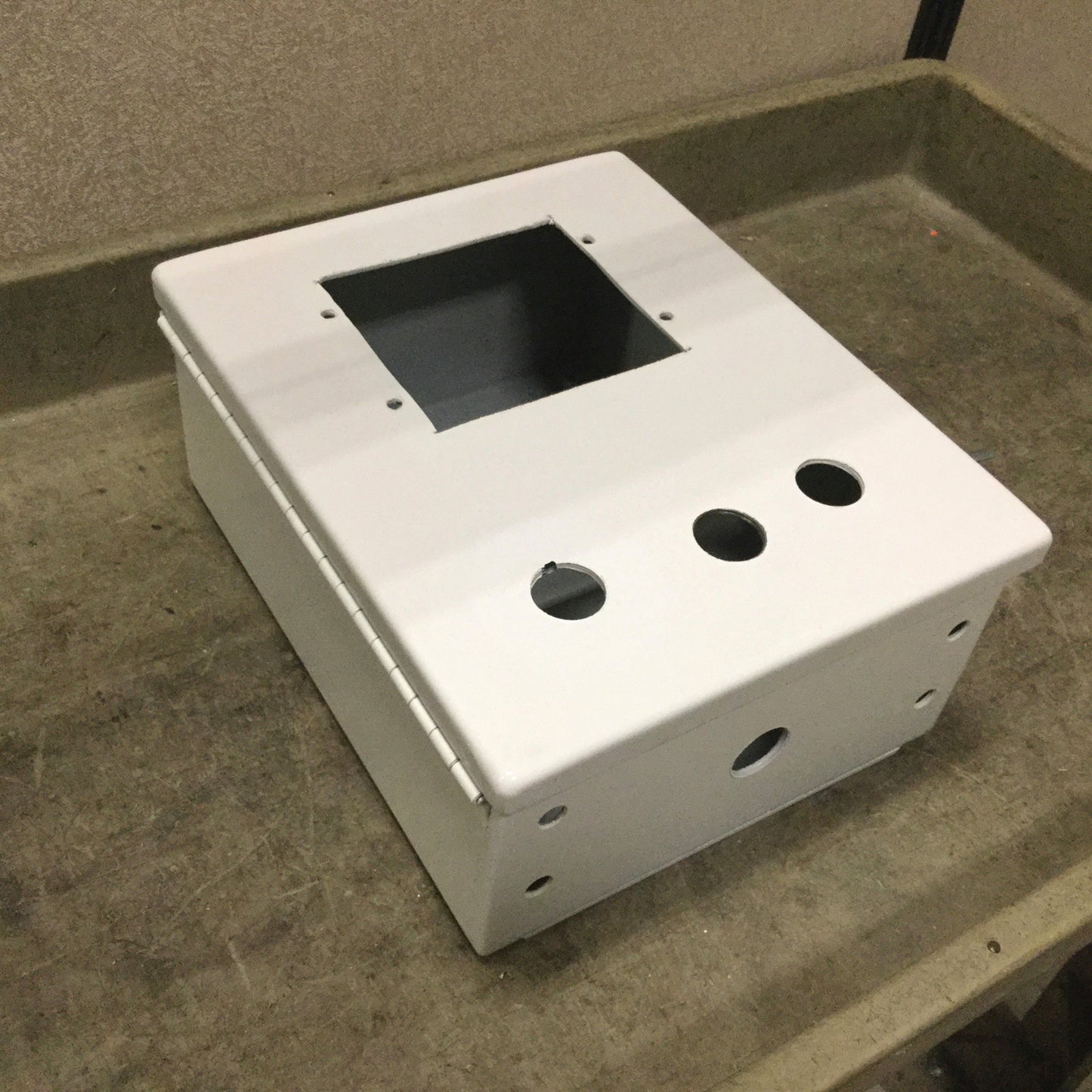 Used Saginaw SCE-1008CH Electrical Enclosure, Dimensions: 10" x 8" x 4", *Holes*