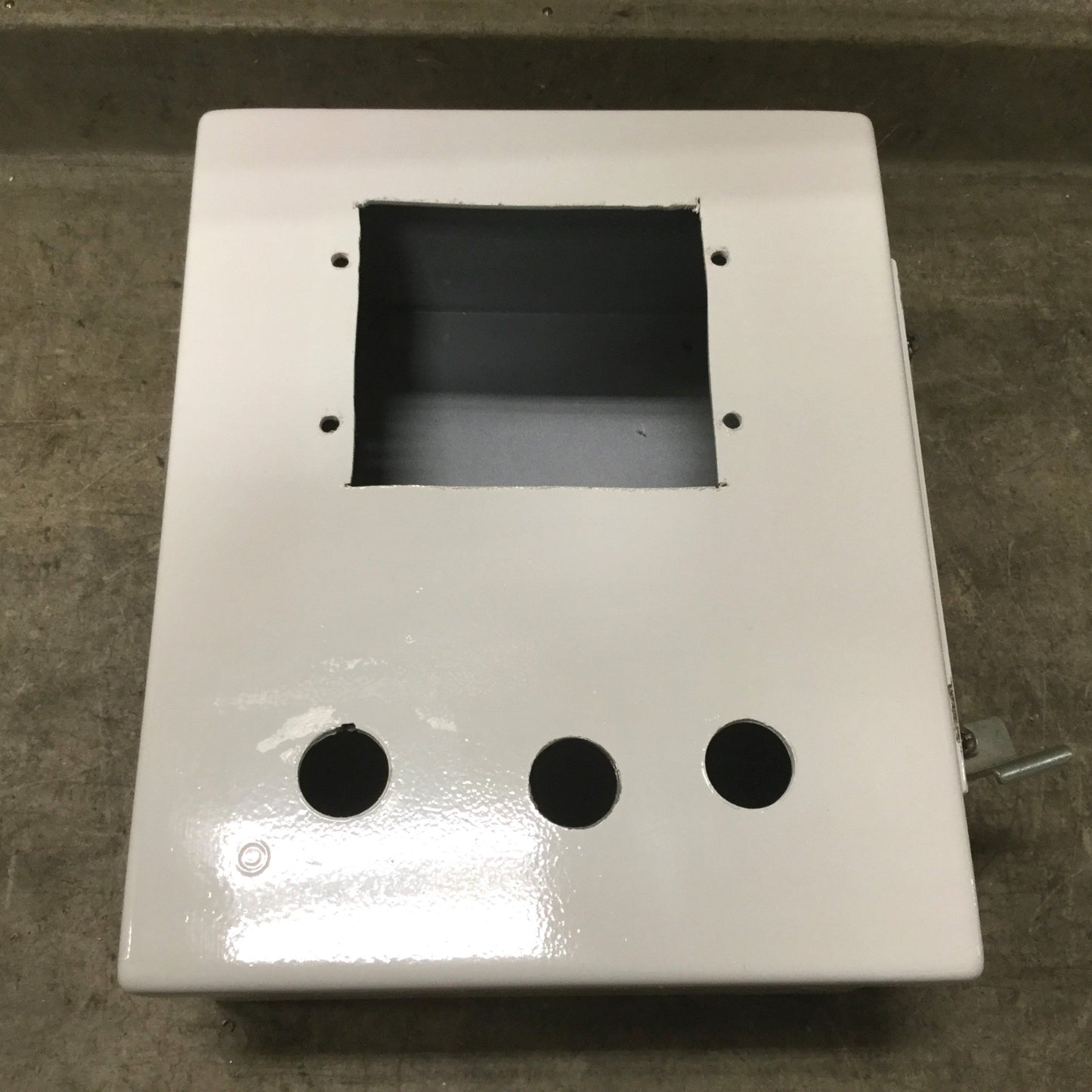 Used Saginaw SCE-1008CH Electrical Enclosure, Dimensions: 10" x 8" x 4", *Holes*