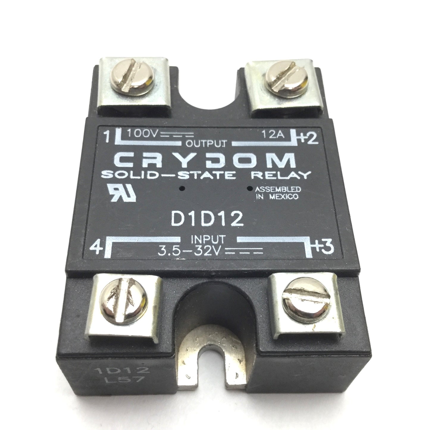 Used Crydom D1D12 Solid State Relay, Input: 3.2-32VDC, Output: 100VDC 12A