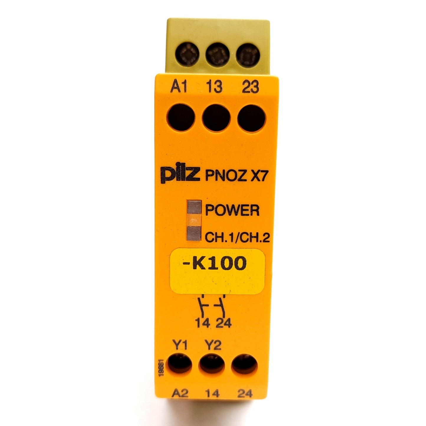 Used Pilz PNOZ-X7 Safety Gate Monitor Relay Module 24VAC/DC 3.0VA 50/60Hz 2N/O