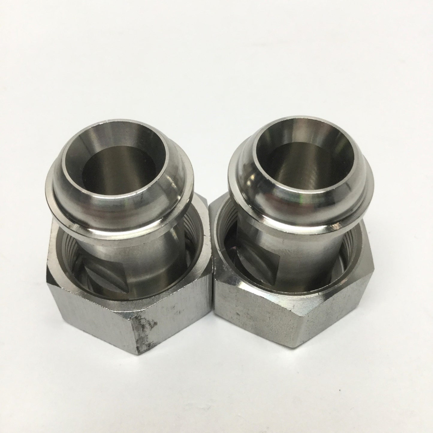 Used Lot of 2 Julabo 8890053 Stainless Adapter Fittings M24 x 1.5 Female to 1/4" NPT
