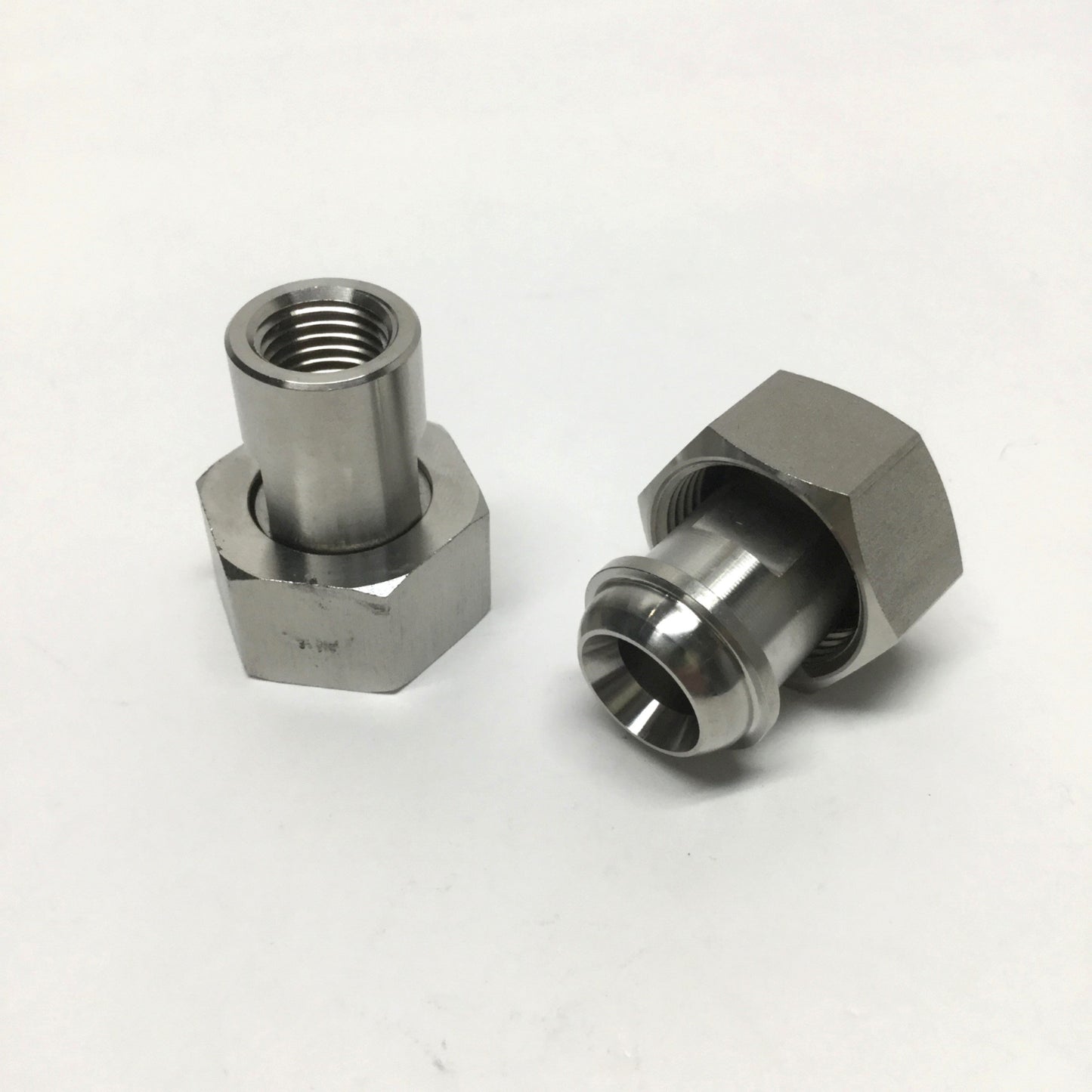 Used Lot of 2 Julabo 8890053 Stainless Adapter Fittings M24 x 1.5 Female to 1/4" NPT
