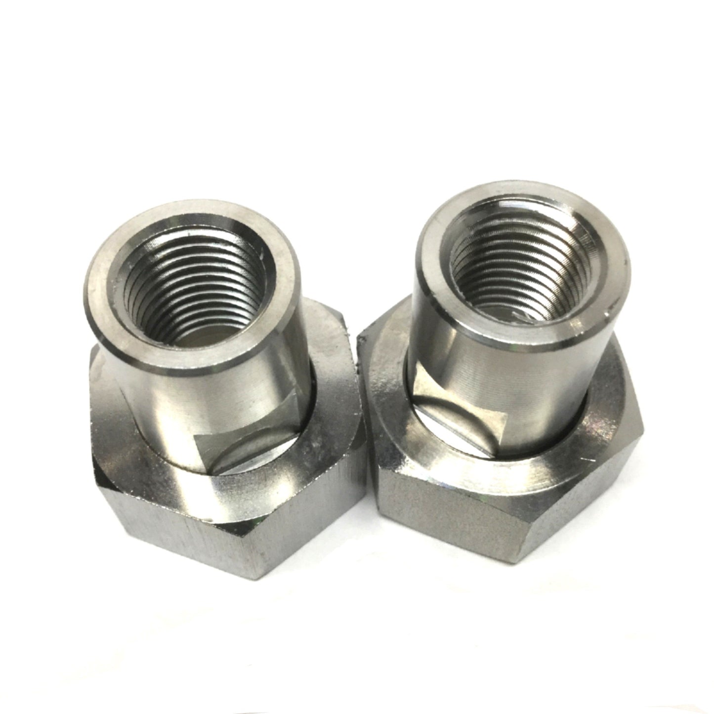 Used Lot of 2 Julabo 8890053 Stainless Adapter Fittings M24 x 1.5 Female to 1/4" NPT