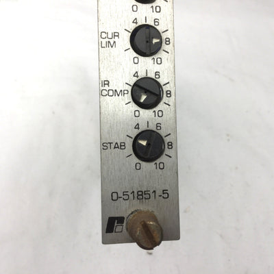 Used Reliance 0-51851-5 PC Control Regulator Module Board, CRCF, 8 Dials