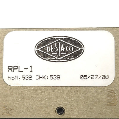 Used Destaco RPL-1 Low Profile Precision Parallel Gripper Stroke: 1/4", Force: 26lbs