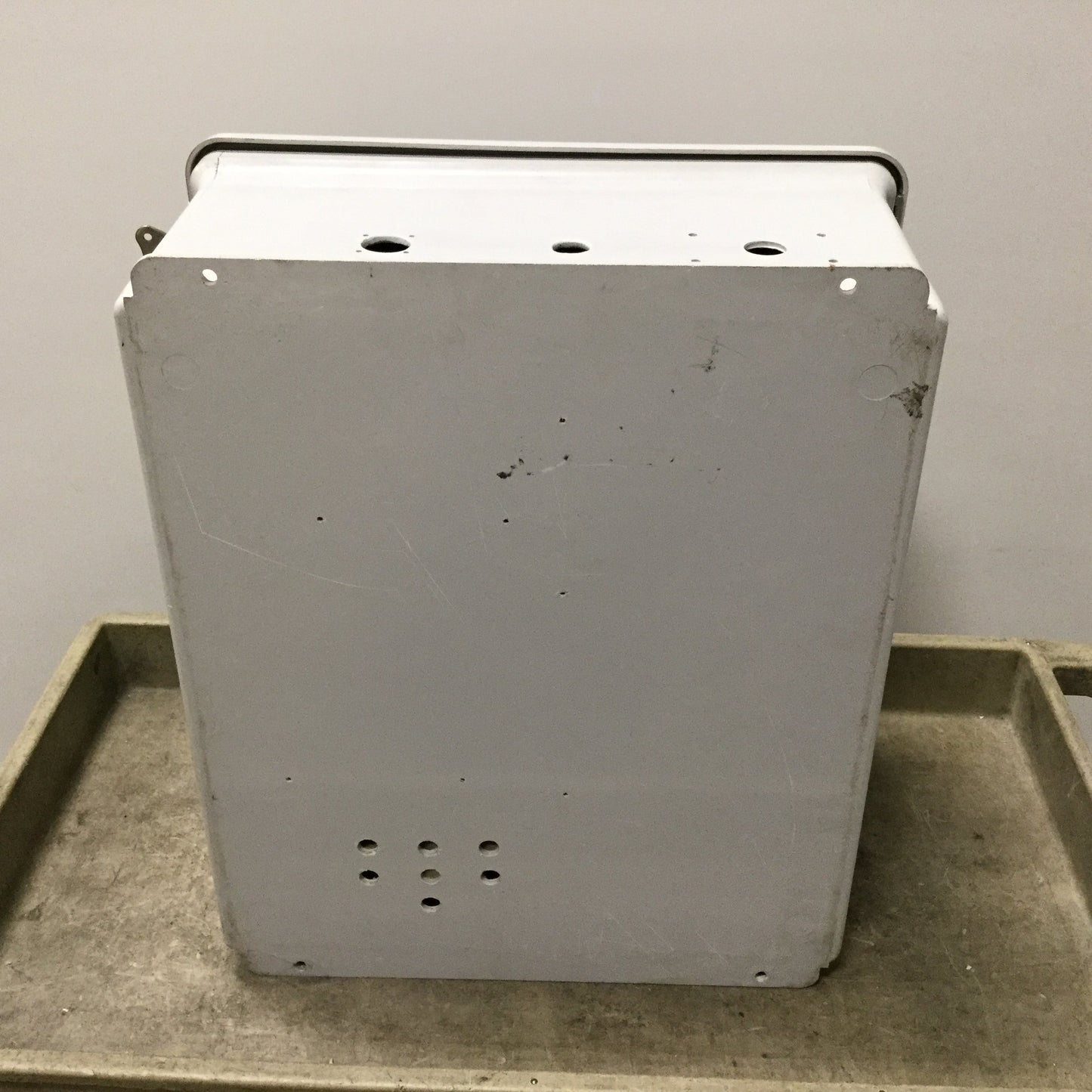 Used Robroy RJ1816HLL Electrical Enclosure, Fiberglass, 18" x 16" x 10", *Holes*