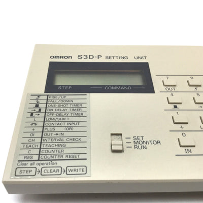 Used Omron S3D-P-US Programming Sensor Control Setting Unit Program Module