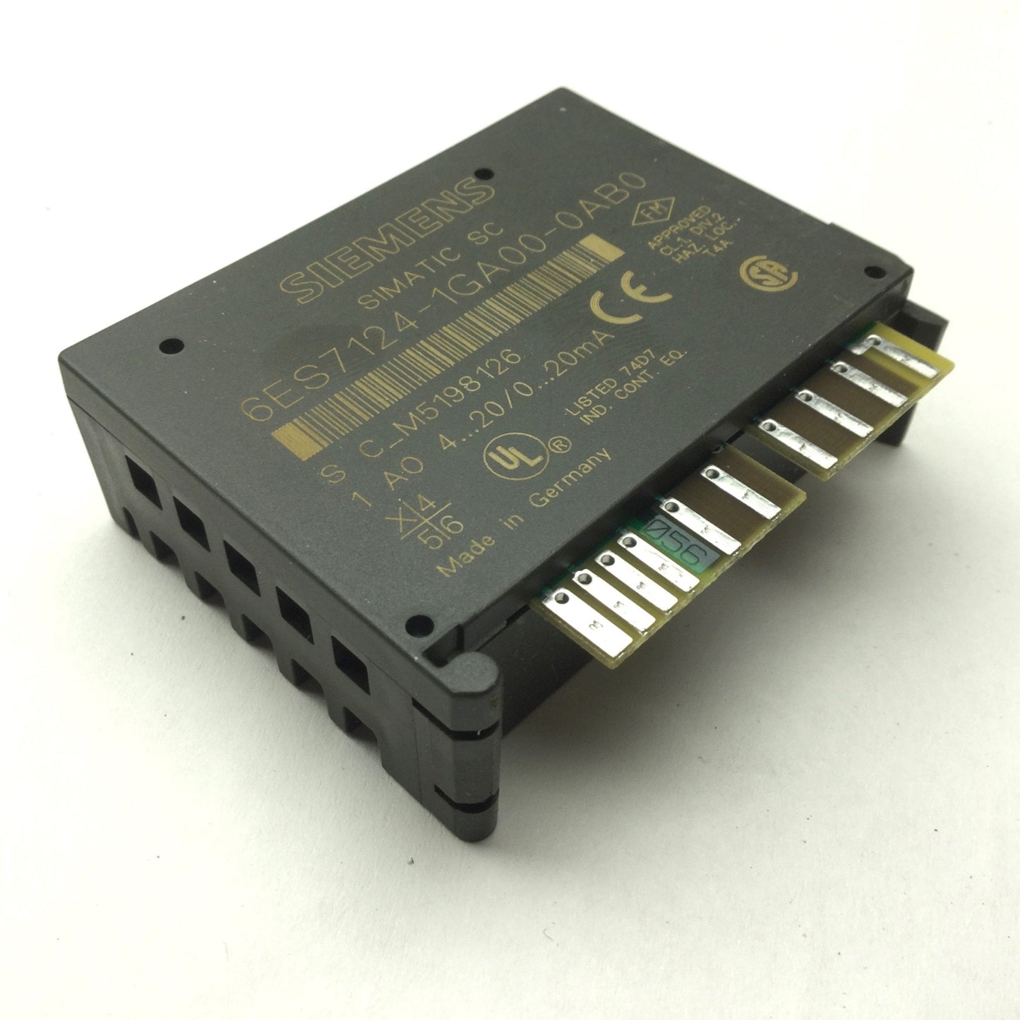 Used Siemens 6ES7 124-1GA00-0AB0 Analog Electronic Module, 1 Output, Simatic SC