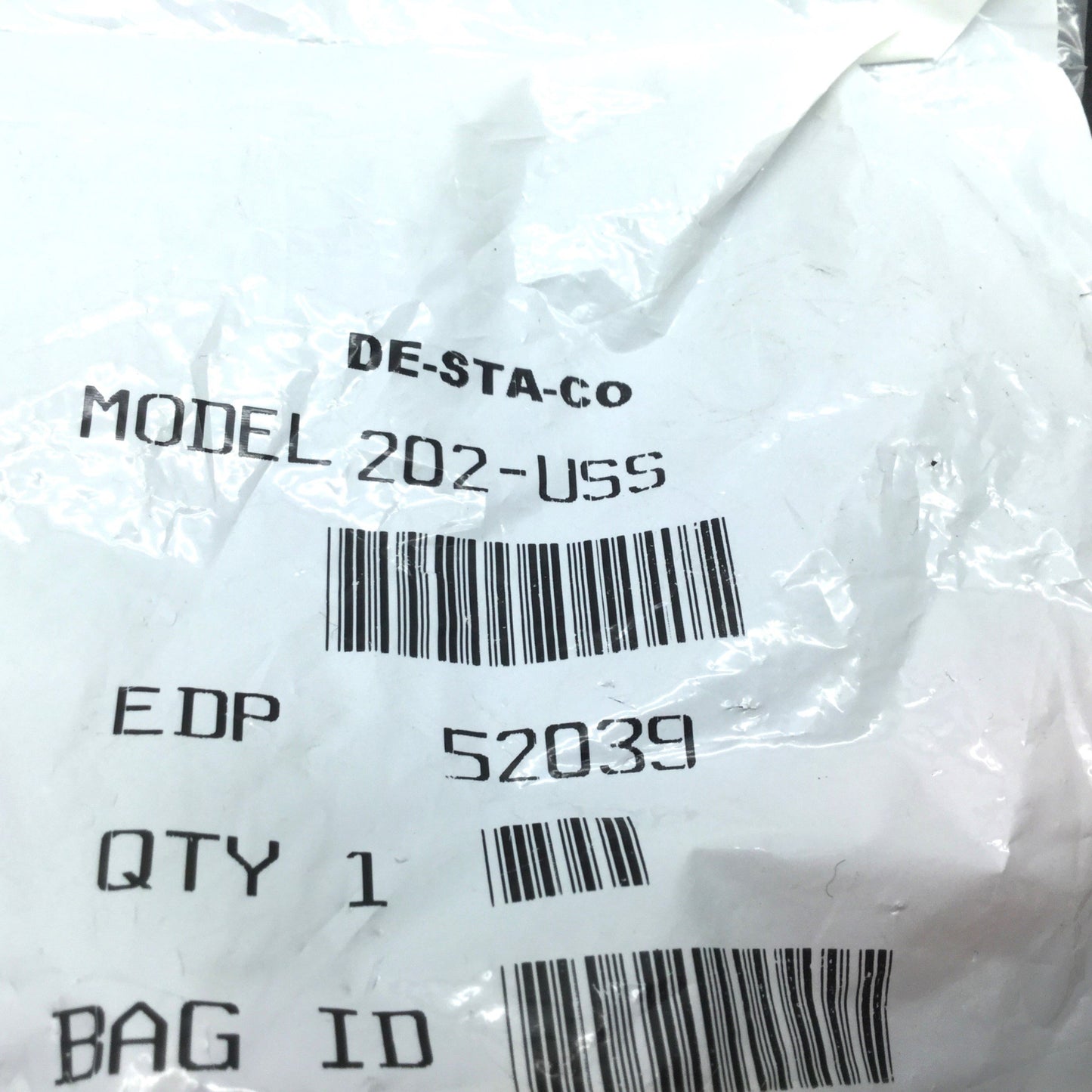 New De-Sta-Co 202-USS Stainless Horizontal Hold Down Toggle Locking Clamp U-Bar