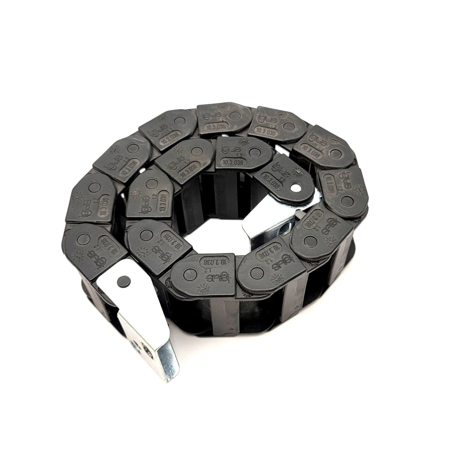 Used IGUS 10.3.038 Energy Chain Drag Cable-Hose Carrier 2"(W) x 1"(D) x 22"(L)