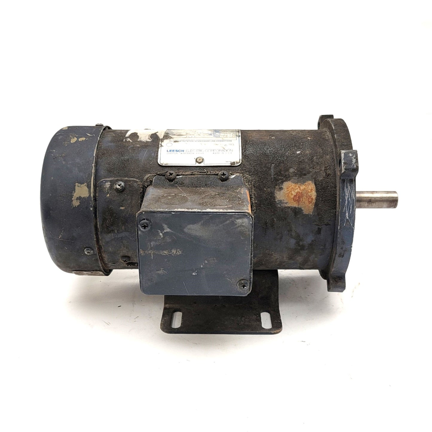 Used LEESON C42017FK6C DC Permanent Magnet Motor 1/2HP, 180VDC, 56C Frame, 1750RPM