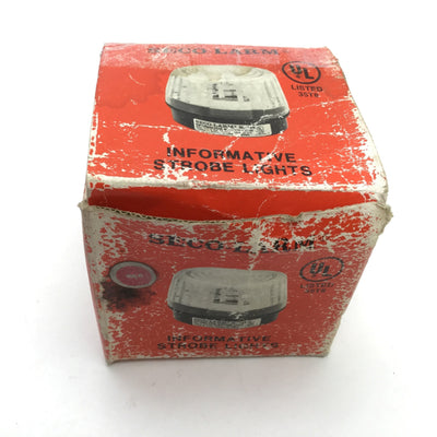 New – Open box Seco-Larm SL-126 Informative Strobe Light, Supply: 6-12VDC, Color: Red
