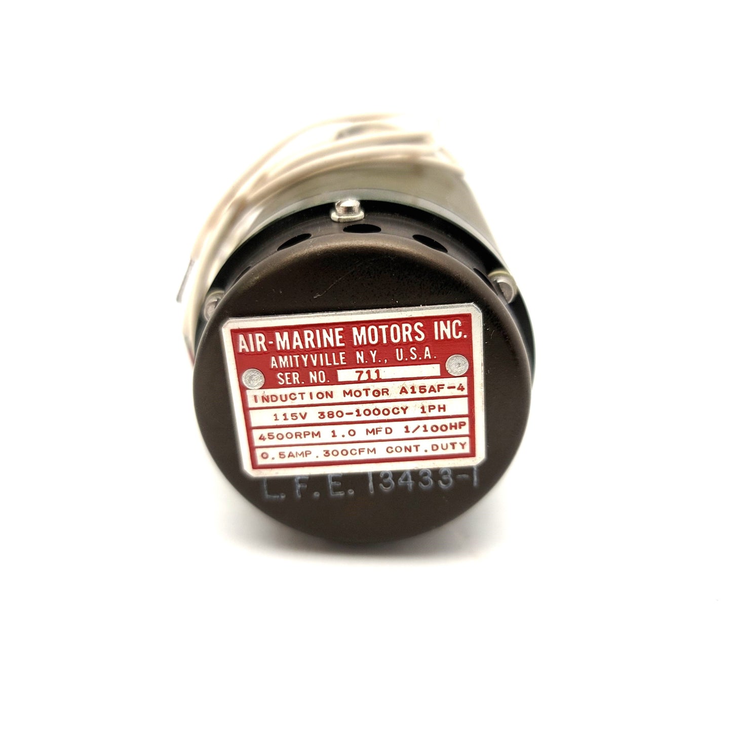 New Other Air-Marine Motors A15AF-4 Induction Motor 115VAC, 0.5AMP, 1PH, 4500RPM, 1/100HP