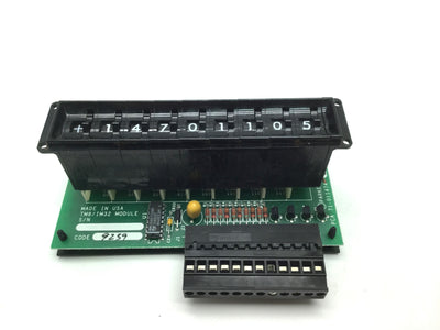 Used Parker TM8 Compumotor Module Thumbwheel Adaptor, 8 Digits, For Zeta6104