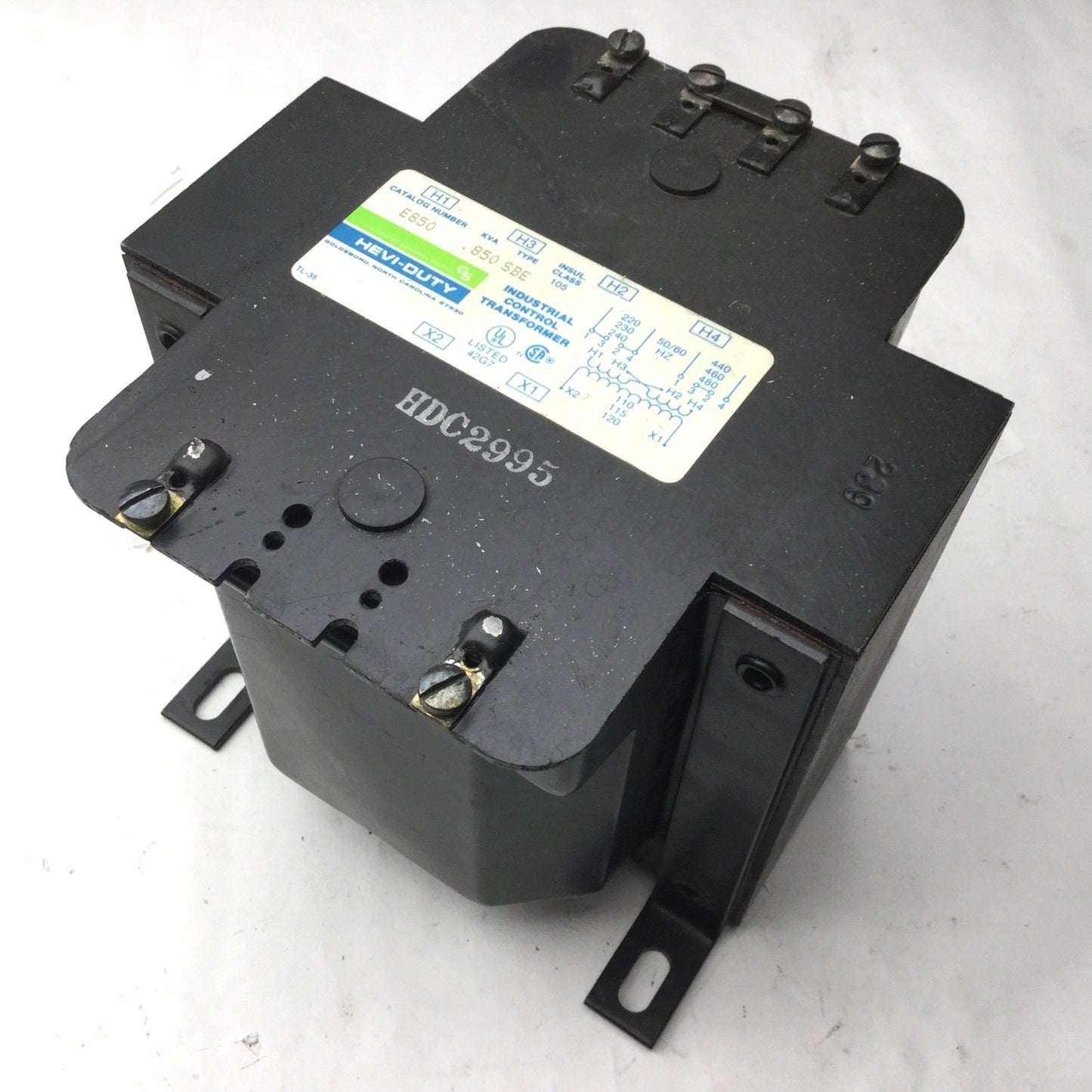 Used General Signal Hevi-Duty E850 Industrial Control Transformer, 850VA, 50/60Hz