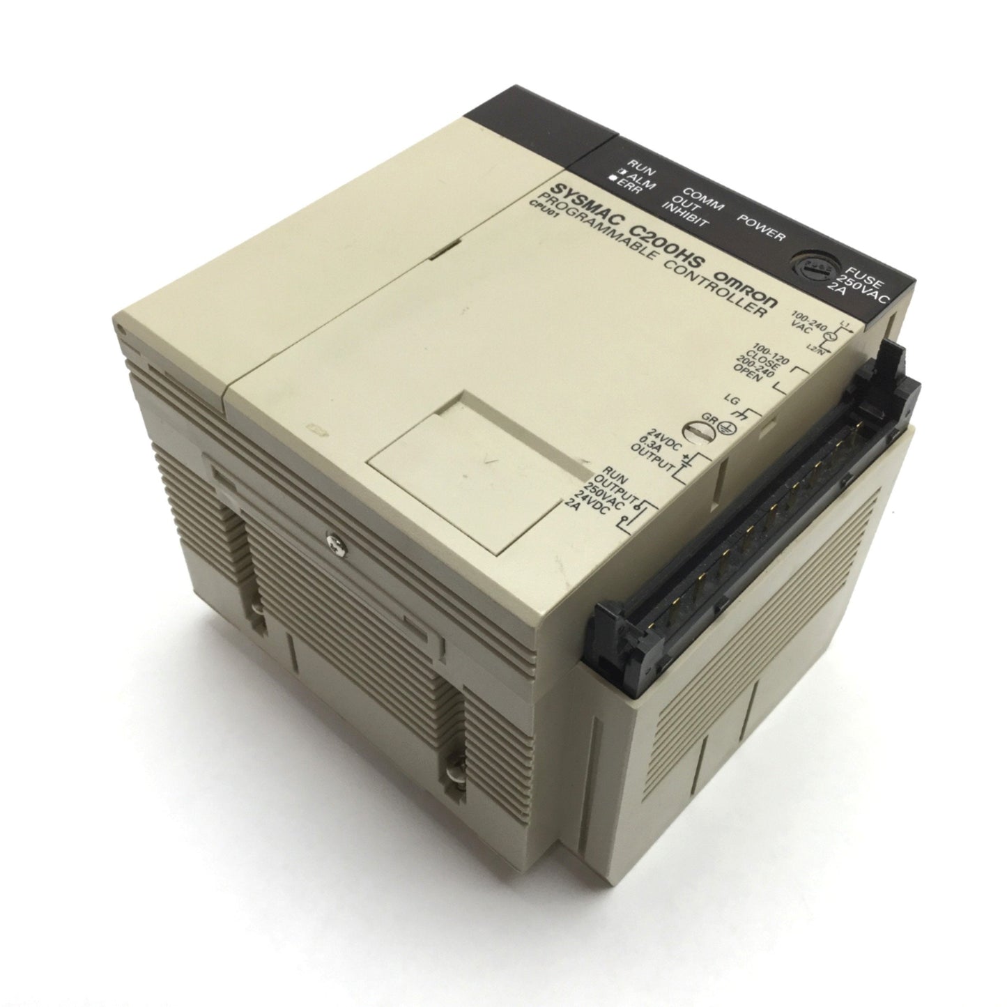 Used Omron C200HS-CPU01-E PLC CPU Module Unit, 100-120/200-240VAC *Missing Terminals*
