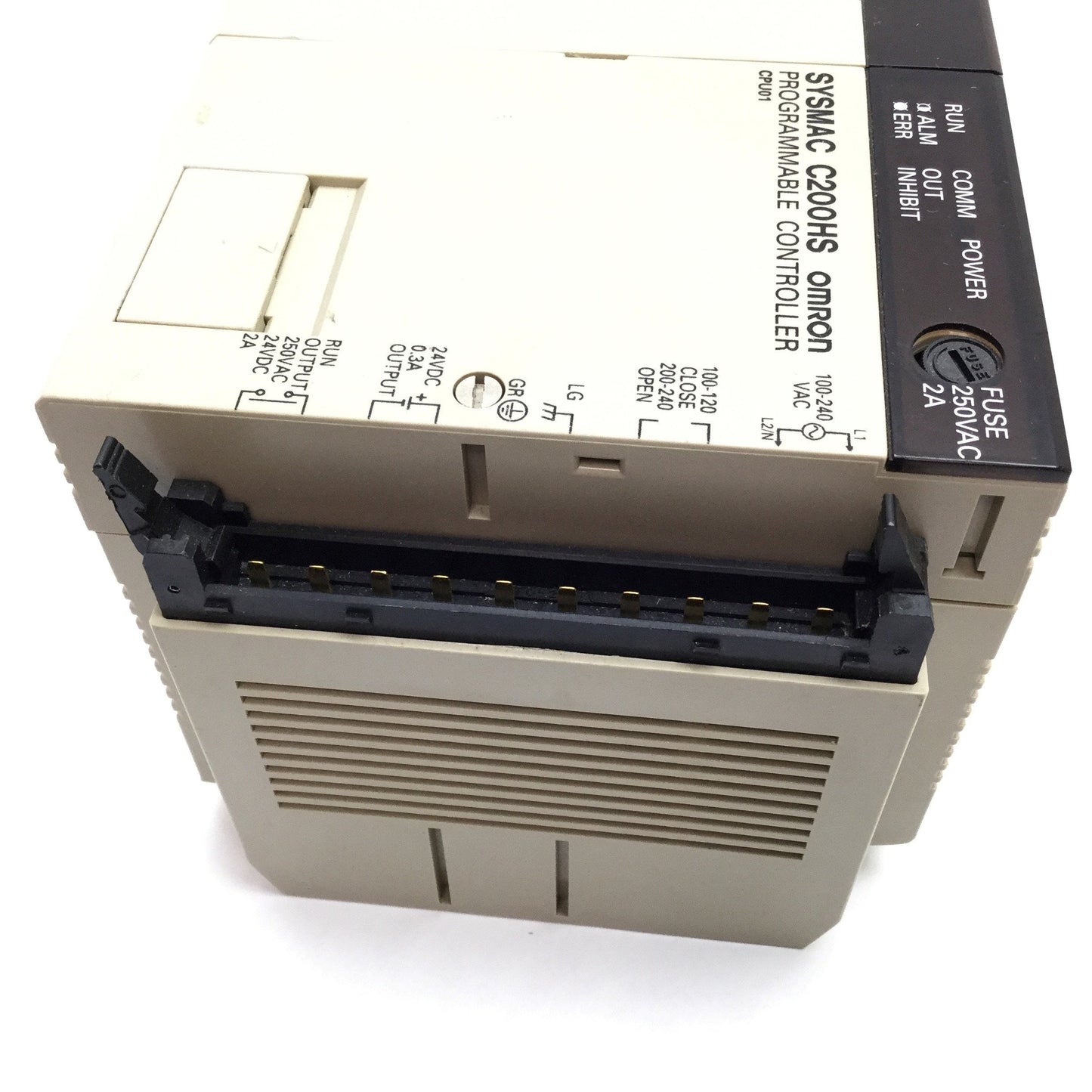Used Omron C200HS-CPU01-E PLC CPU Module Unit, 100-120/200-240VAC *Missing Terminals*