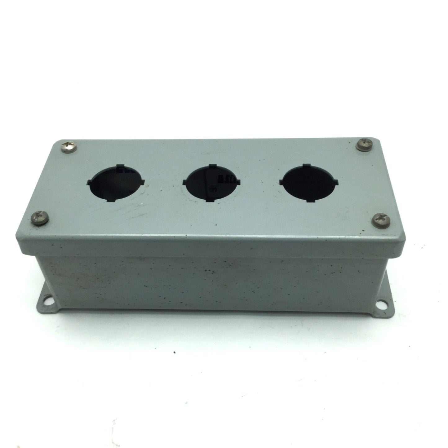 Used RITTAL ElectroMate E3PB Pushbutton Enclosure 3x Ø30mm Buttons 8 x 3 1/4 x 2 7/8"