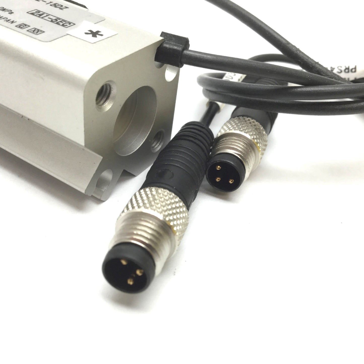 Used SMC CDQ2A12-15DZ Pneumatic Cylinder, Bore: 12mm, Stroke: 15mm, With 2x Sensors