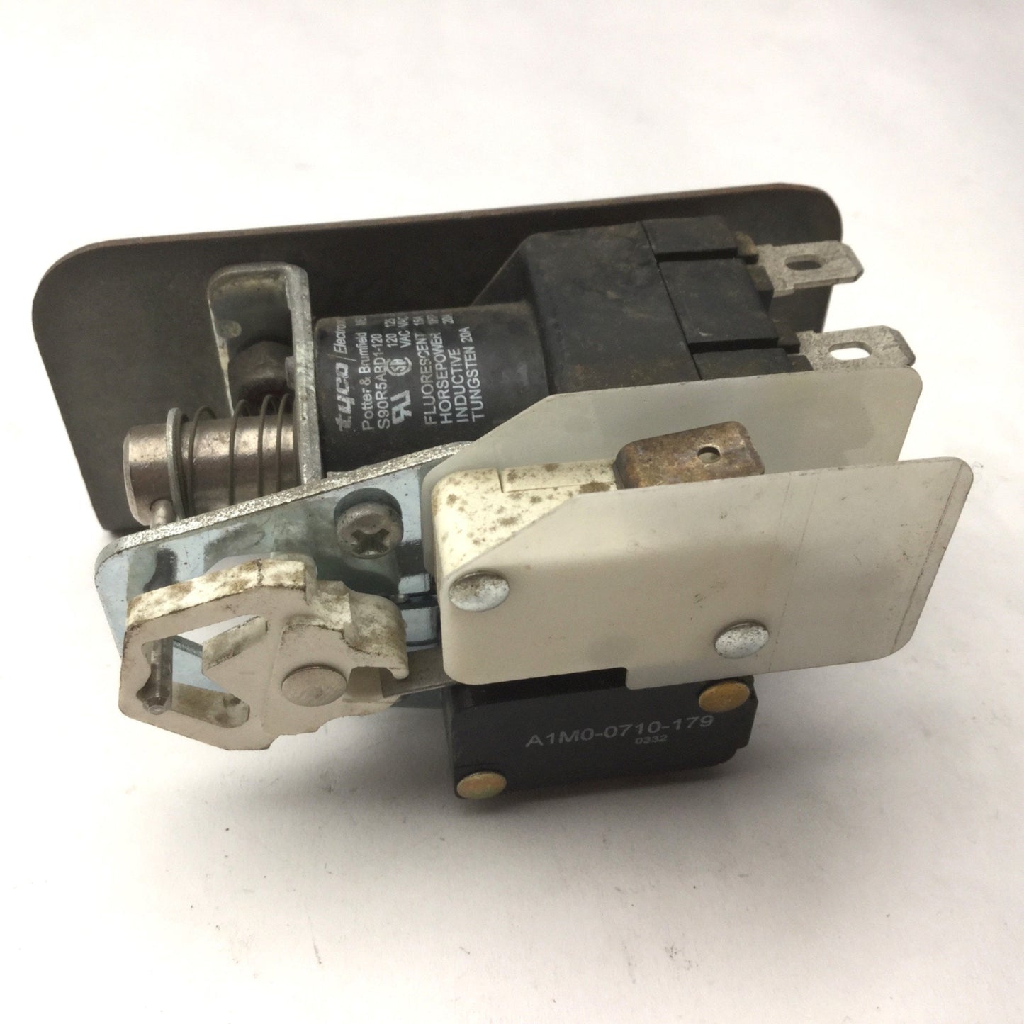 Used Potter & Brumfield 90R5ABD1-120 Power Relay, 120VAC, 15A, Latching Single Coil