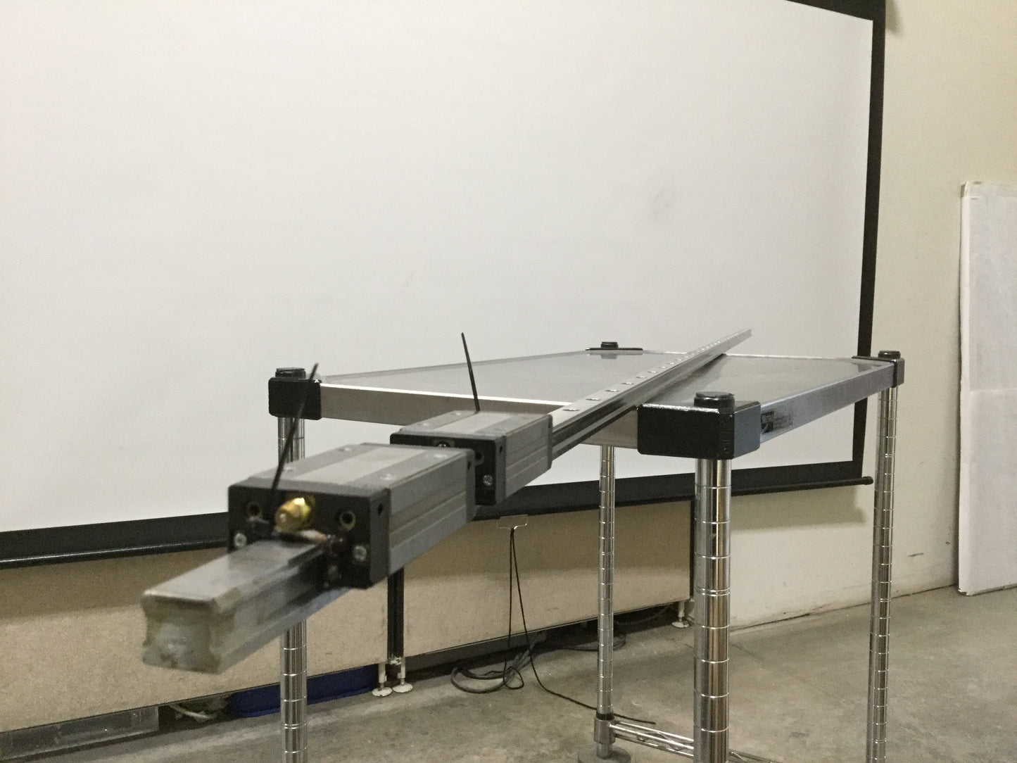 Used IKS SHS20-2100 Linear Actuator Rail Length 83" & 2 Bearing Blocks 2.25" x 1.75"