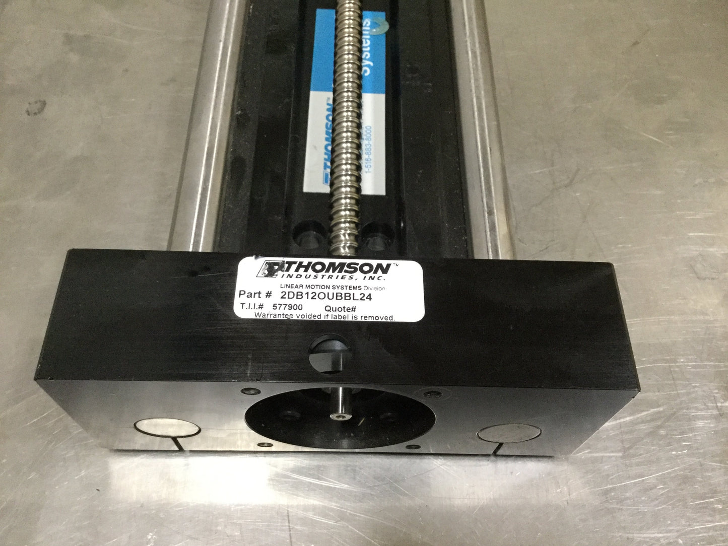 New Other Thomson 2DB12OUBBL24 Linear Actuator Guided Ball Screw Stroke 14.98" Lead 0.2"