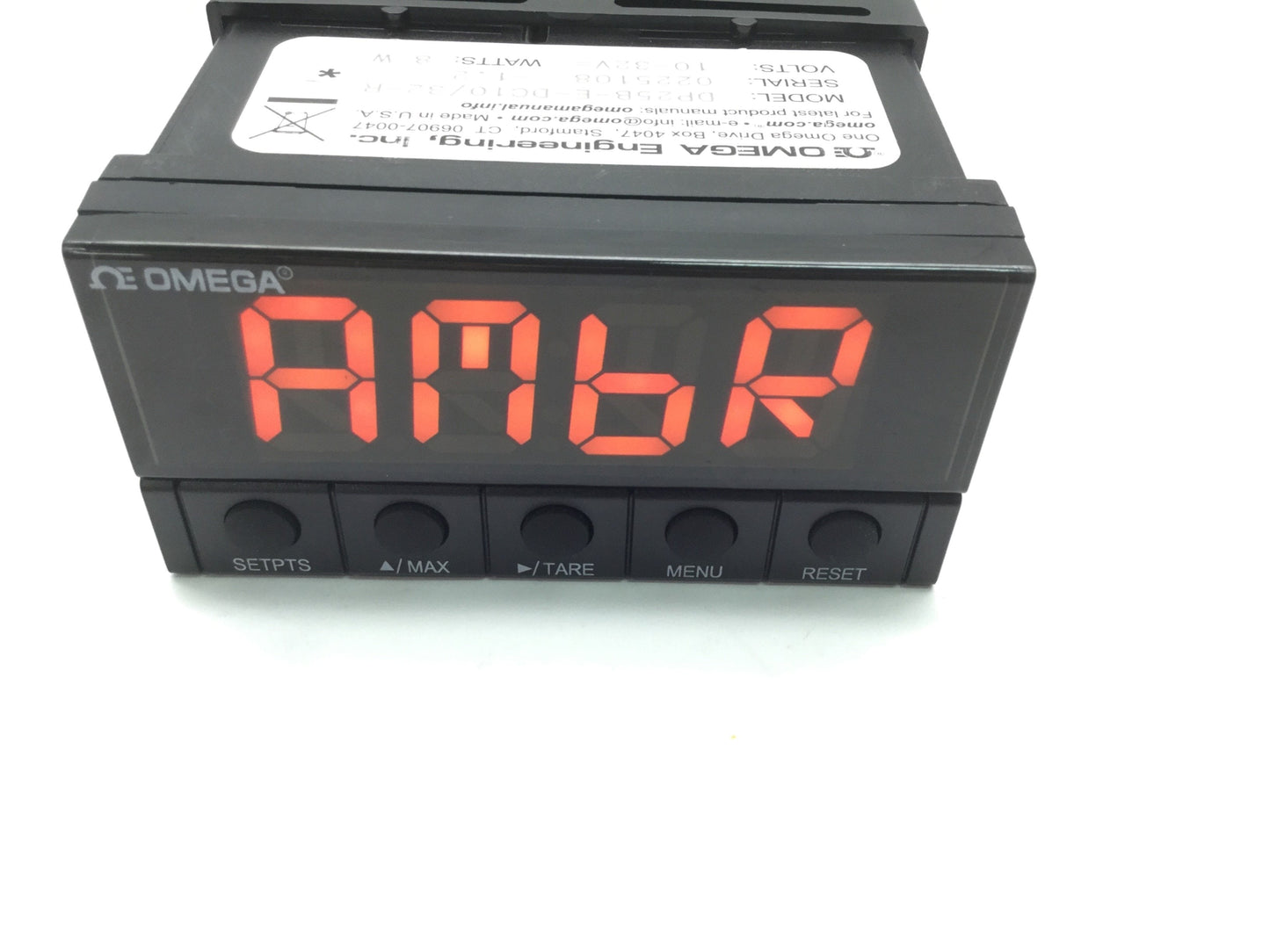Used Omega DP25B-E-DC10/32-R Process Meter Voltage: 10-32VDC 2 Relays 4 Digit