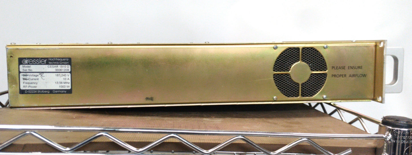 Used dressler CESAR 1310 D RF Power Supply/Generator, 13.56MHz, 1000W, 220VAC 10A
